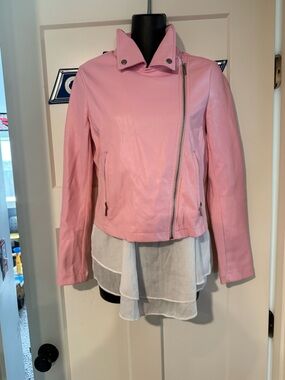 Juicy Couture Pink Leather Jacket Small